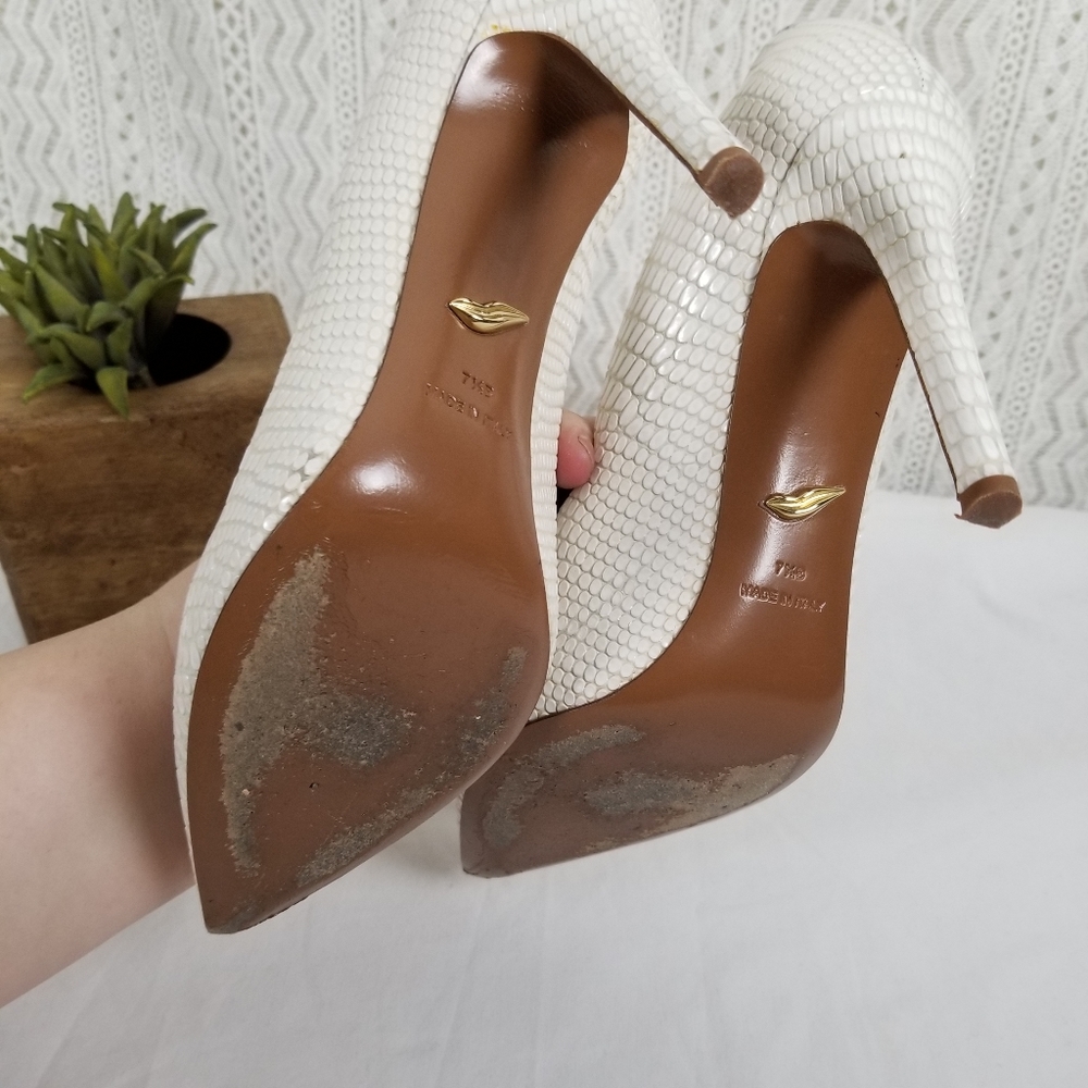 Diane Von Furstenberg Croc Bethany Pointed Pump - Picture 7 of 9